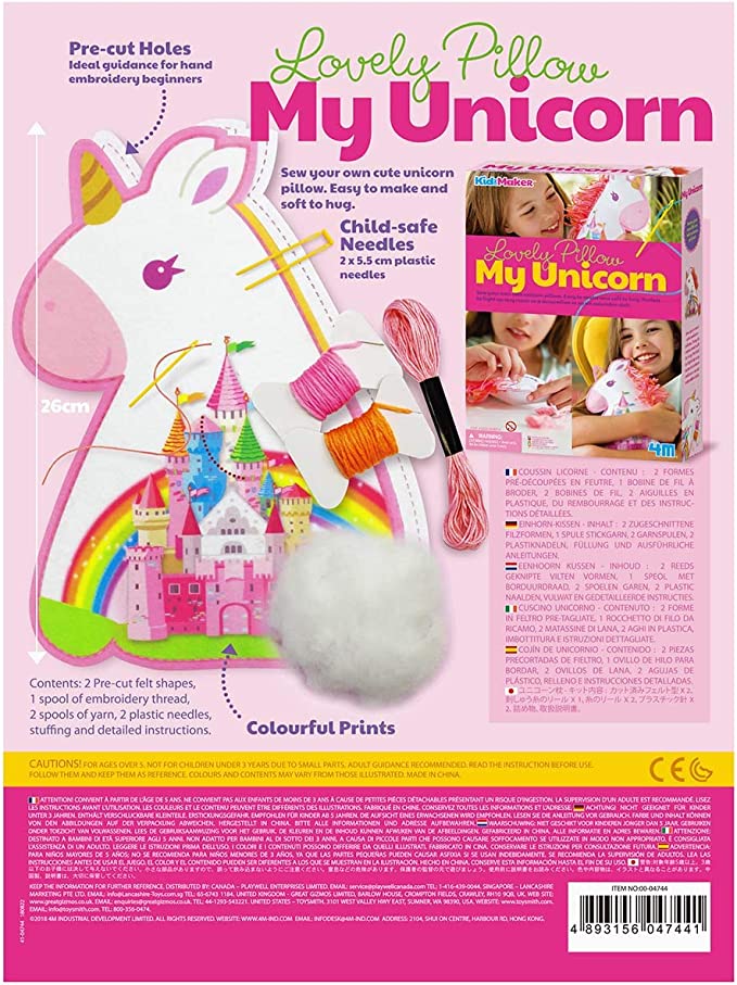 4M KidzMaker My Unicorn Lovely Pillow