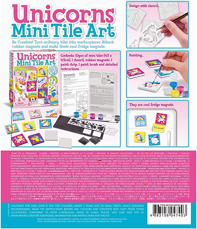 4M Unicorns Mini Tile Art