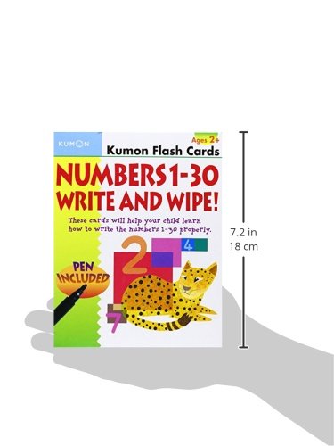 Kumon Flash Cards: Number 1-30 Write & Wipe