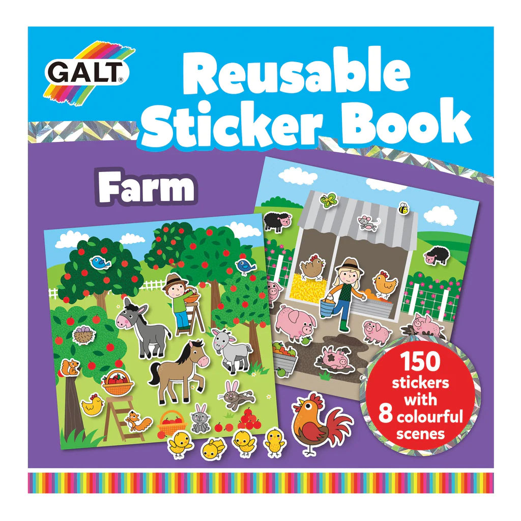 Galt Reusable Sticker Book: Farm