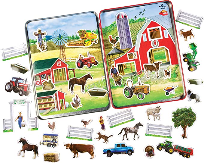 Magnetic Tin Playset: Farm