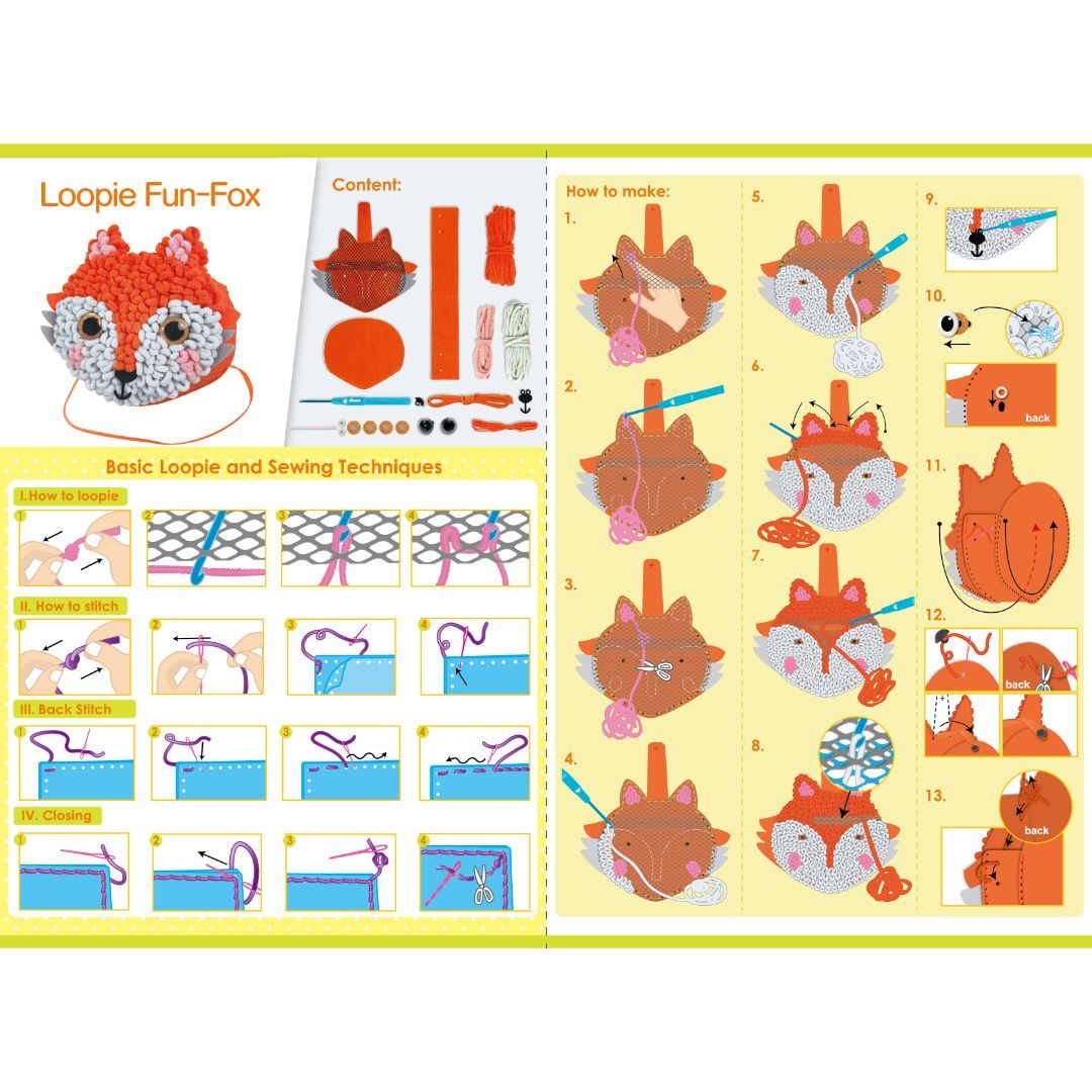 Avenir Loopie Fun My First Plush Bag - Fox