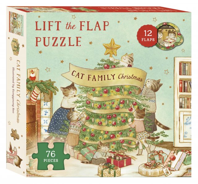 Cat Family Christmas Lift-The-Flap Puzzle