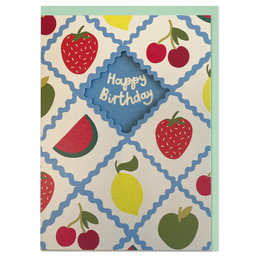Raspberry Blossom Happy Birthday Fruit