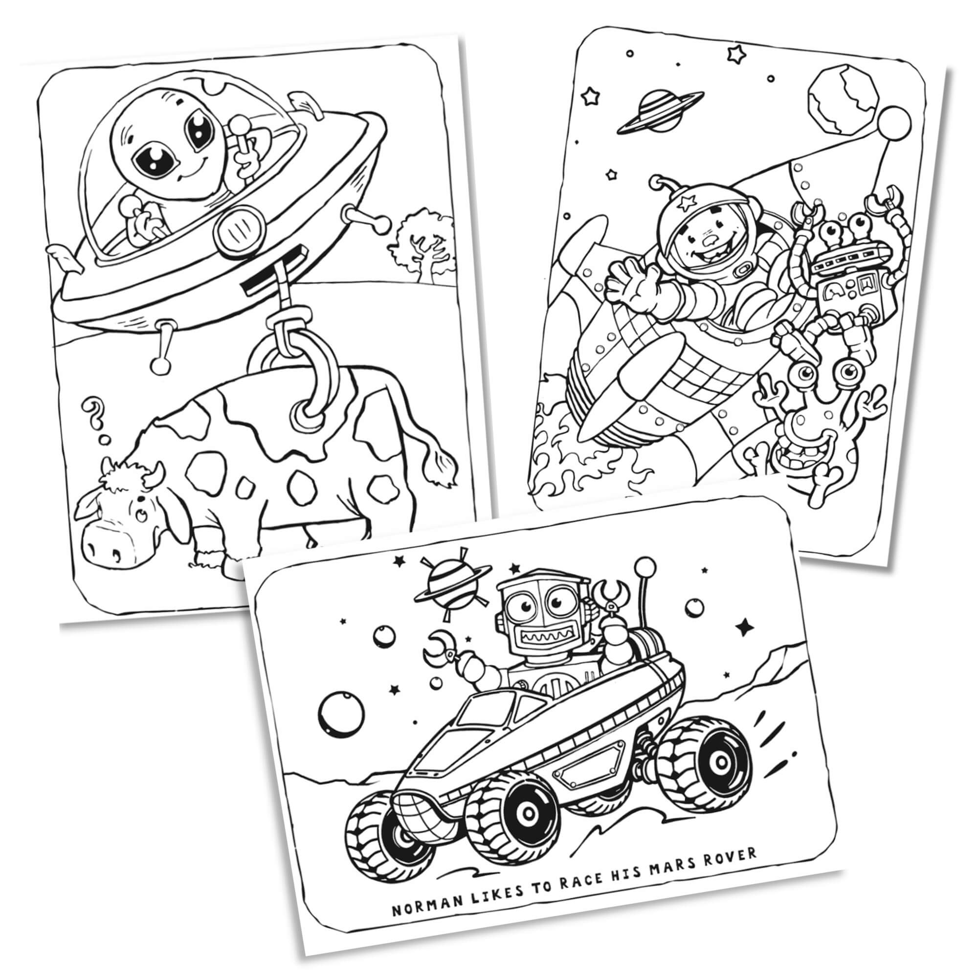 House of Marbles Space Colouring Book