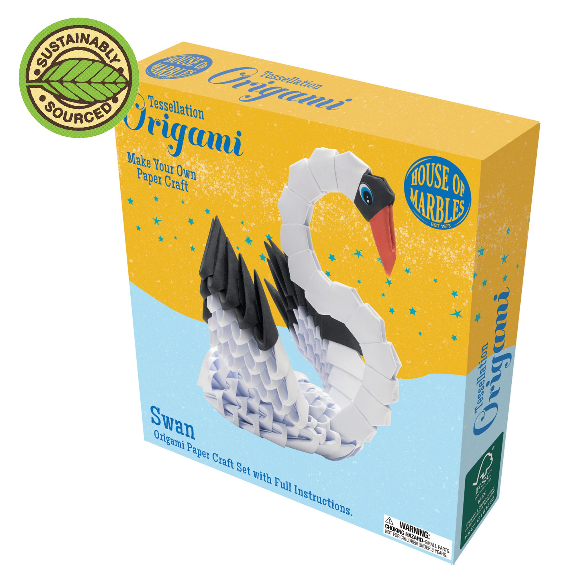 House of Marbles Origami Paper Craft Set: Swan