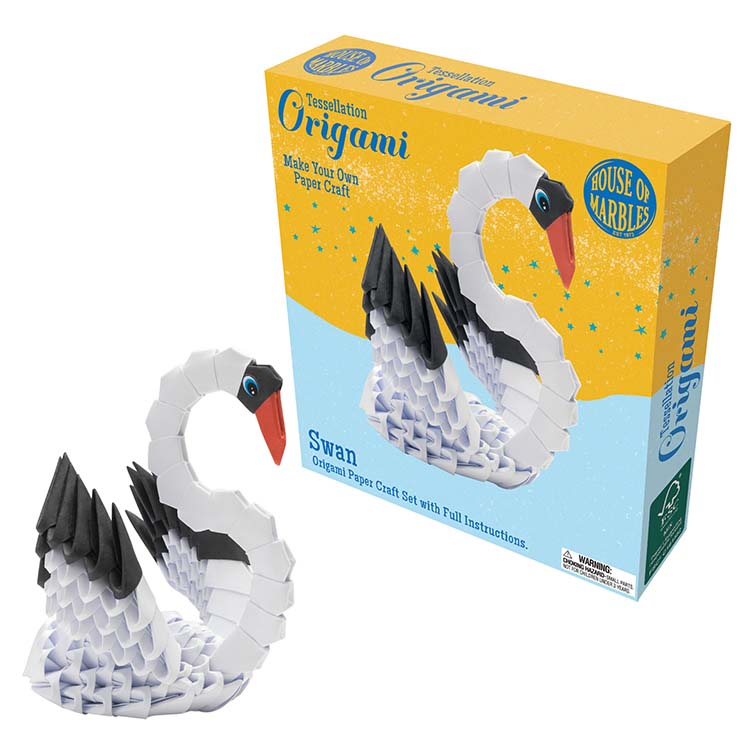 House of Marbles Origami Paper Craft Set: Swan