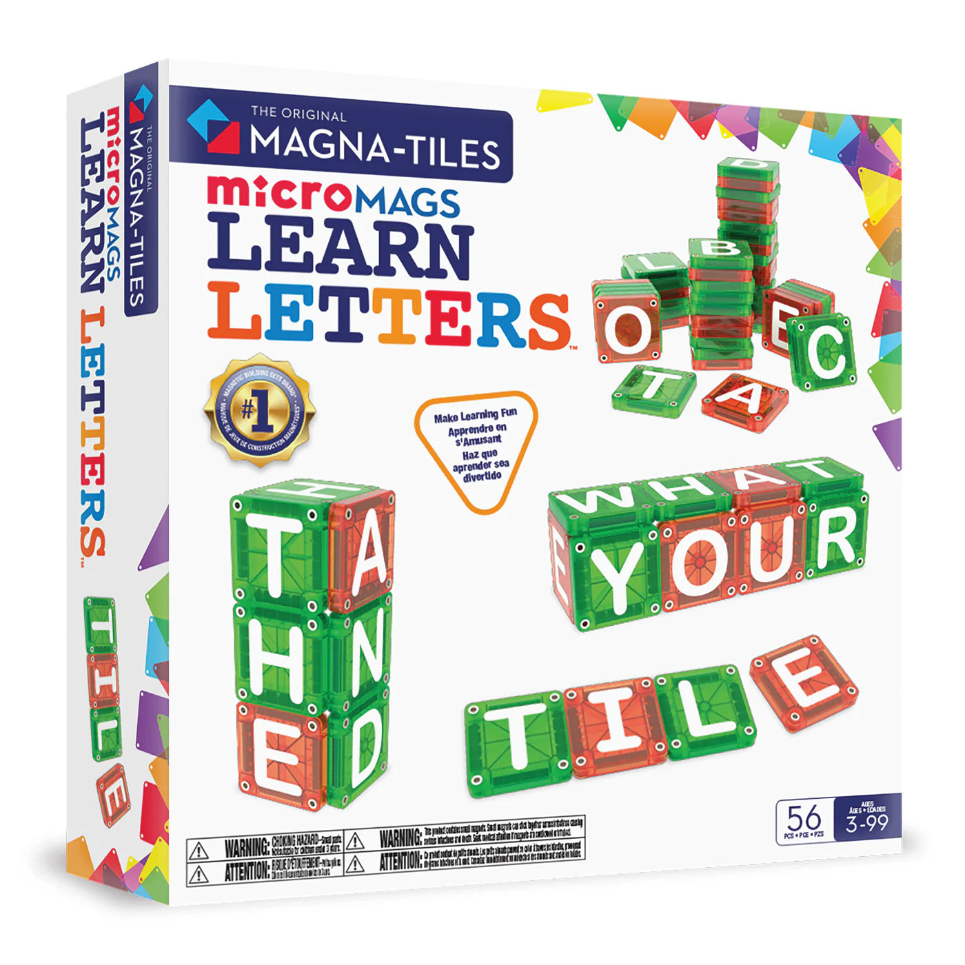 Magna-Tiles Learn Letters: 56pc set