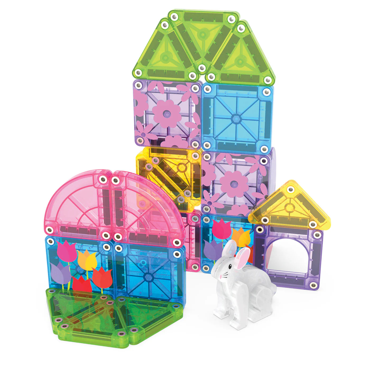 Magna-Tiles microMAGS Travel (Spring Garden): 26-Piece Set