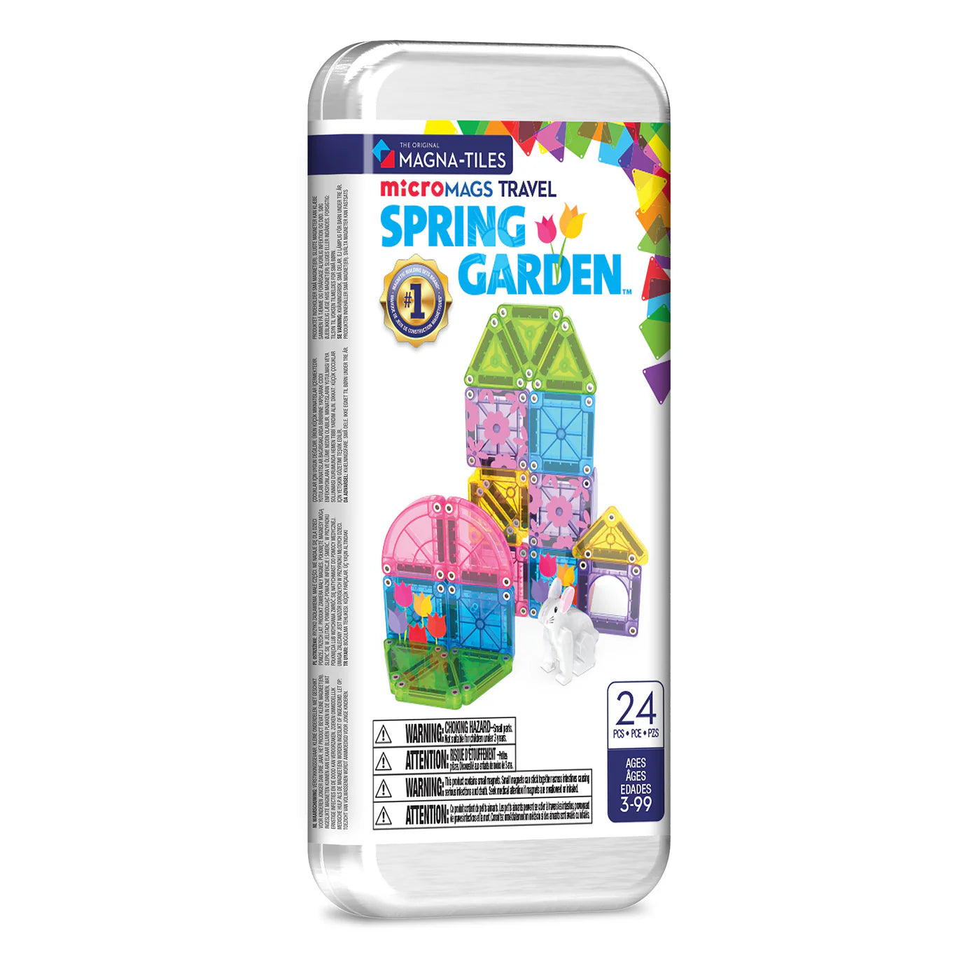 Magna-Tiles microMAGS Travel (Spring Garden): 26-Piece Set