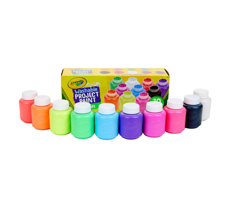 Crayola Neon Washable Paint (10ct 2oz)