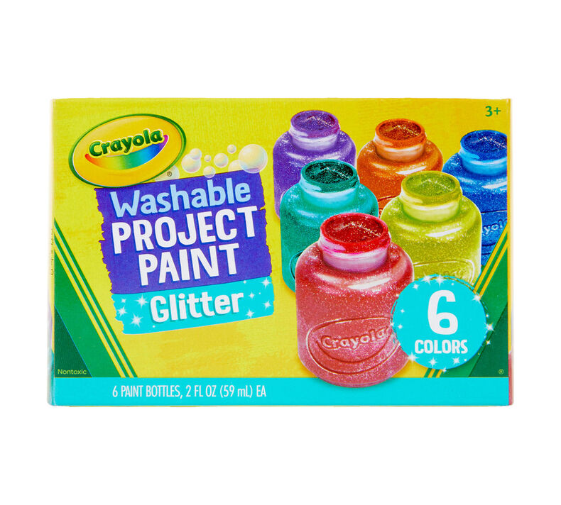 Crayola Glitter Washable Paint (6ct 2oz)