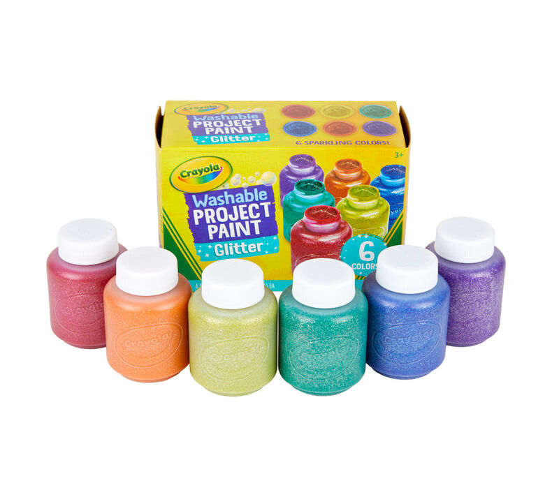 Crayola Glitter Washable Paint (6ct 2oz)