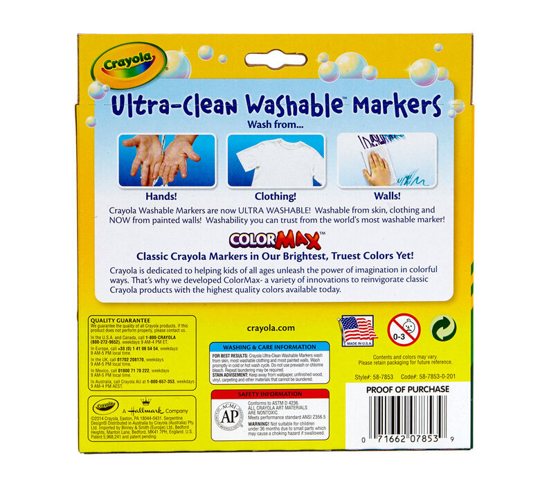 Crayola Ultra-Clean Washable Markers Broadline Bold (10ct)