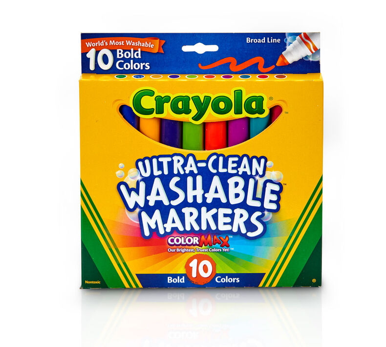 Crayola Ultra-Clean Washable Markers Broadline Bold (10ct)