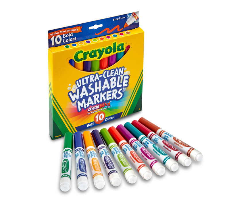 Crayola Ultra-Clean Washable Markers Broadline Bold (10ct)
