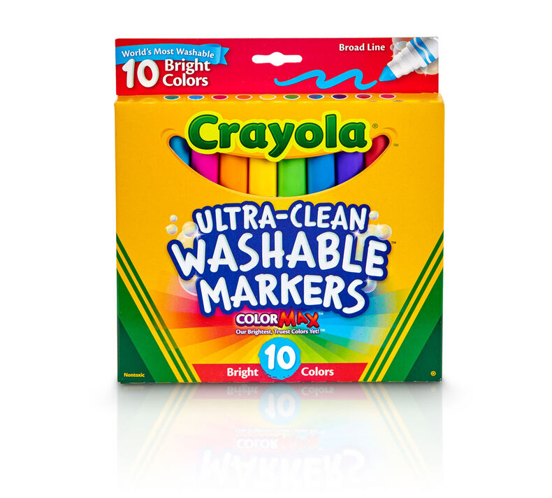 Crayola Ultra-Clean Washable Markers Broadline Bright (10ct)
