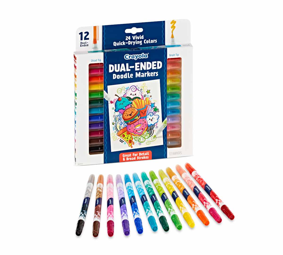 Crayola Marker Vibrant Bold Dual End (12ct)