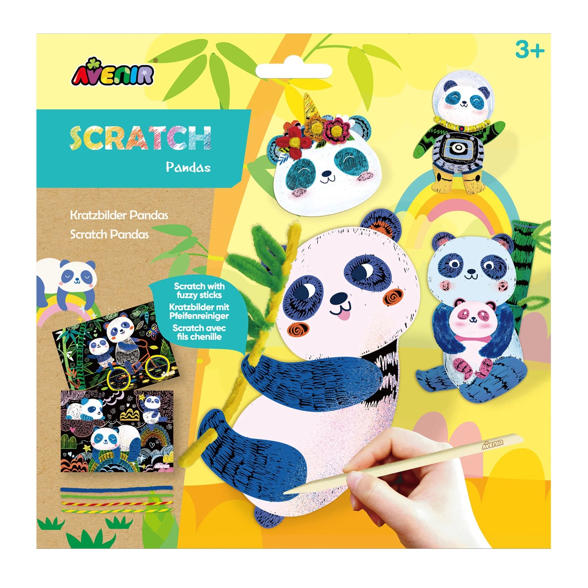 Avenir Scratch Art - Pandas