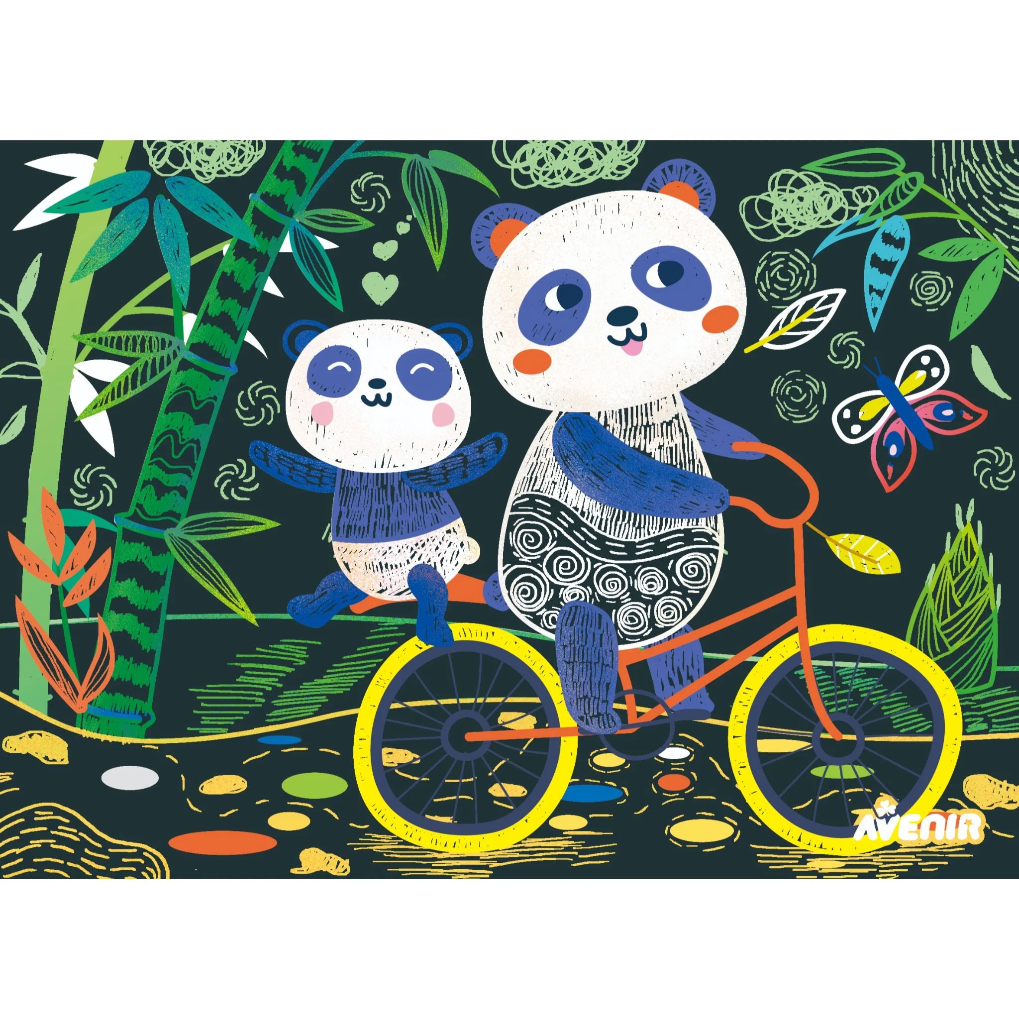 Avenir Scratch Art - Pandas