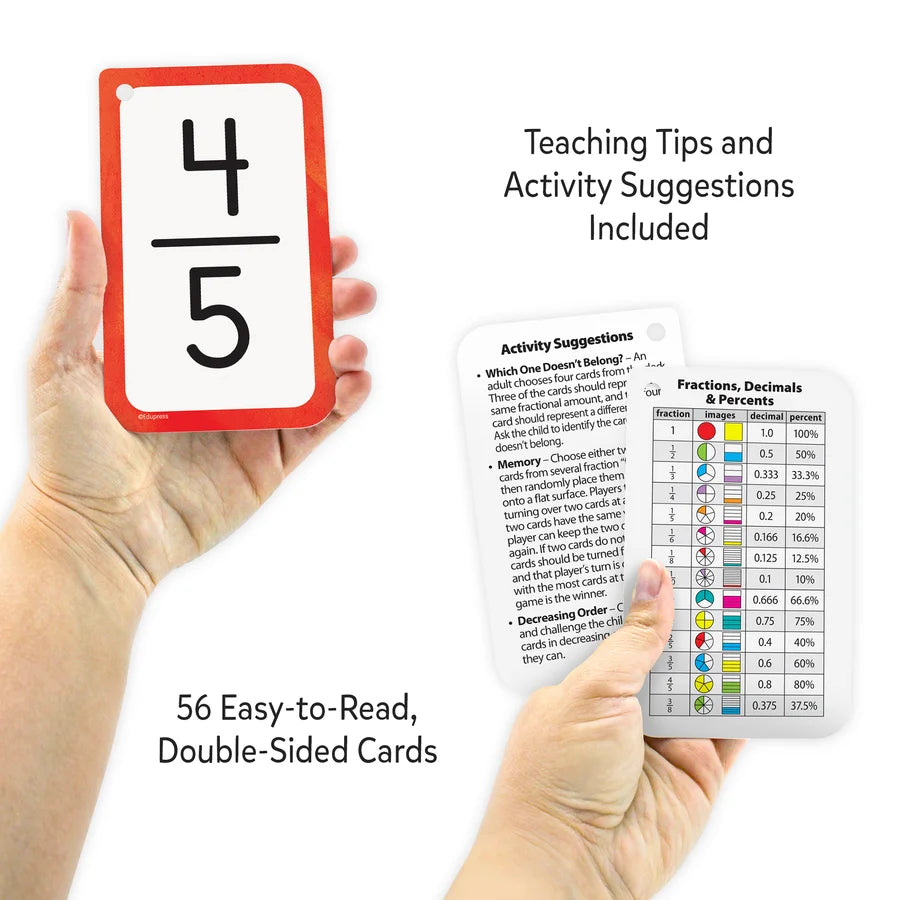 Teacher Created Resources Fractions, Decimals & Percents Flash Cards