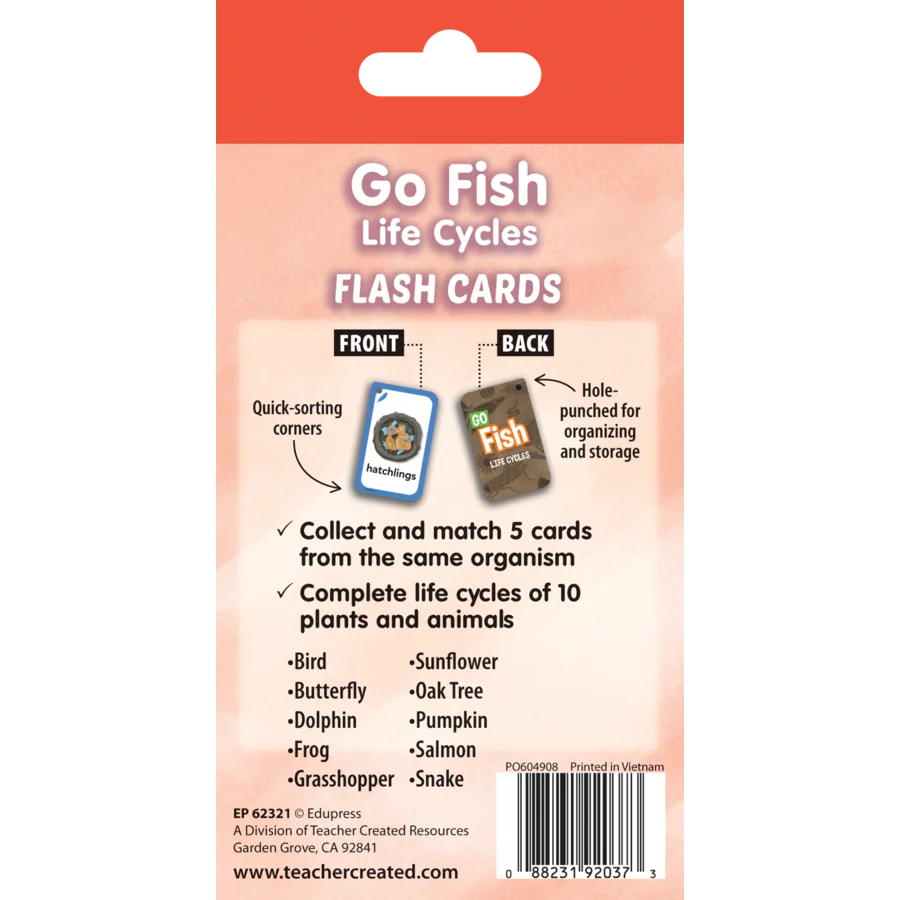Teacher Created Resources Go Fish Life Cycles Flash Cards