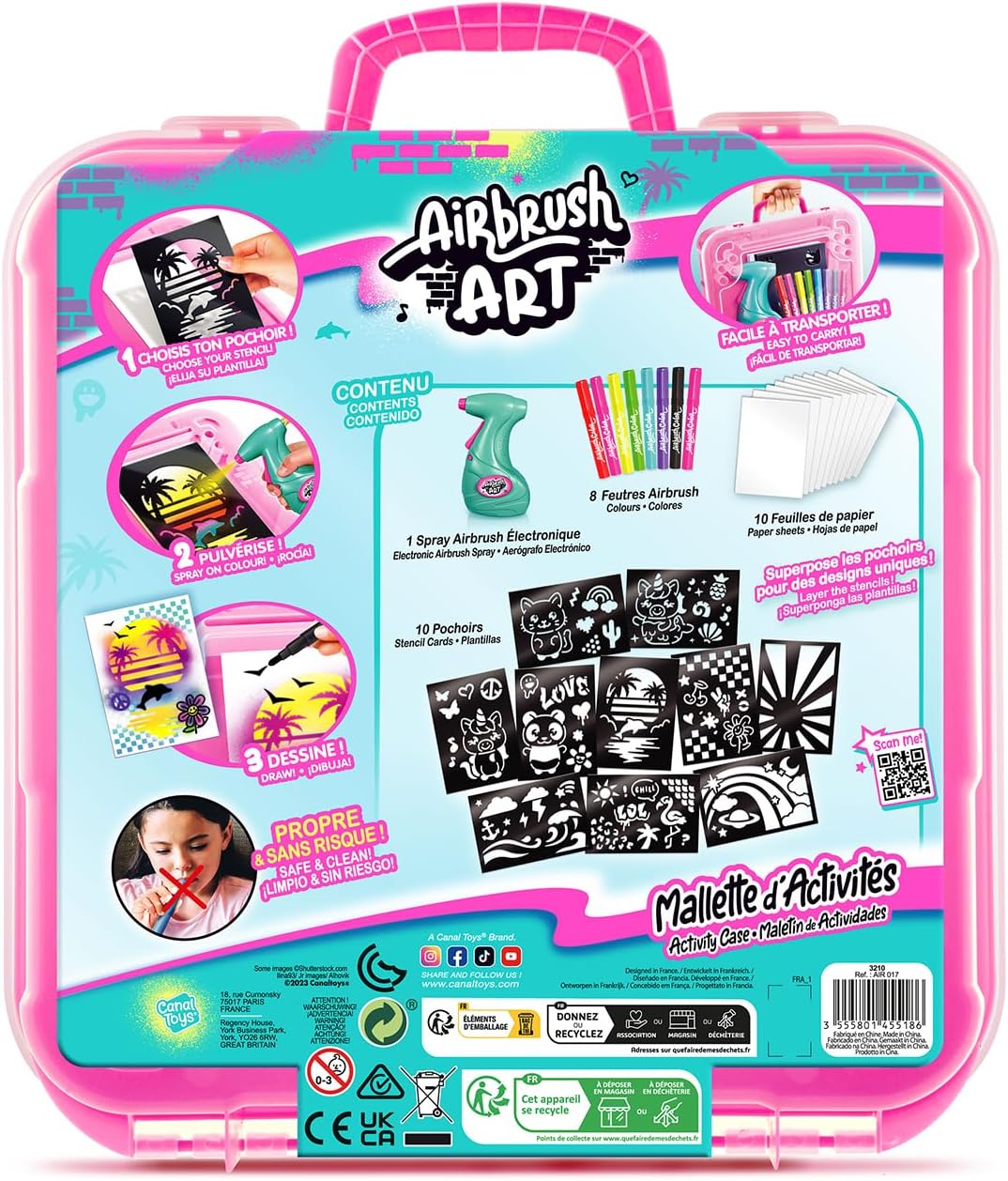 Canal Toys Airbrush Art Activity Case