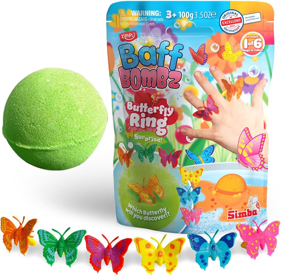 Zimpli Kids Baff Bombz: Surprise Butterfly Ring (100g)