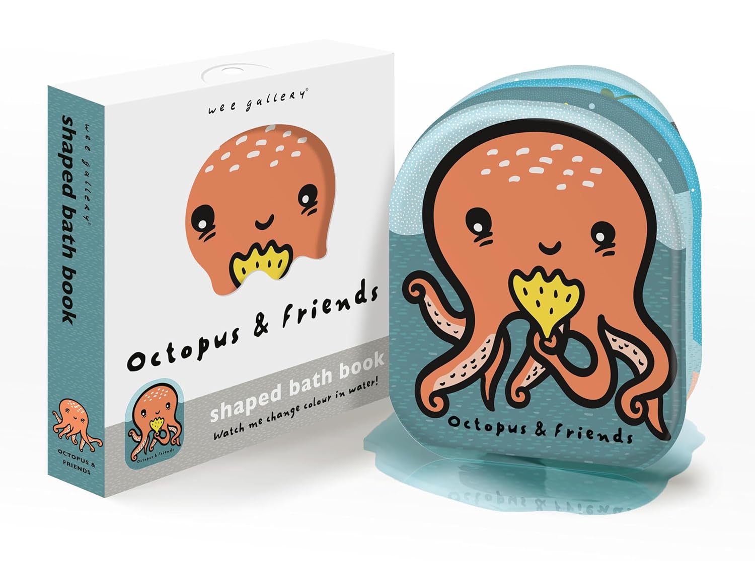 Wee Gallery Shaped Bath Book: Octopus And Friends