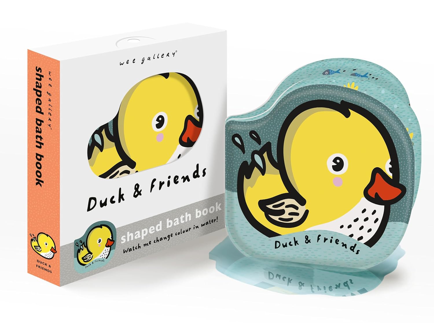 Wee Gallery Shaped Bath Book: Duck And Friends