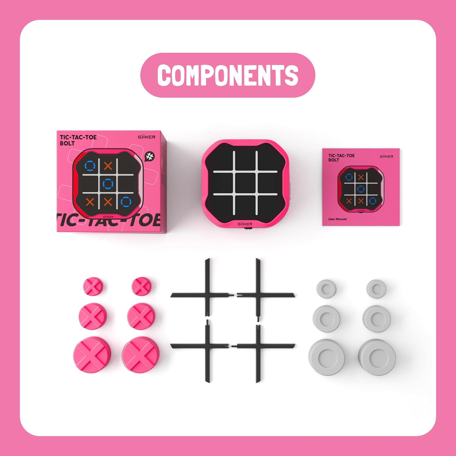 GiiKER Tic-Tac-Toe Bolt (Pink)