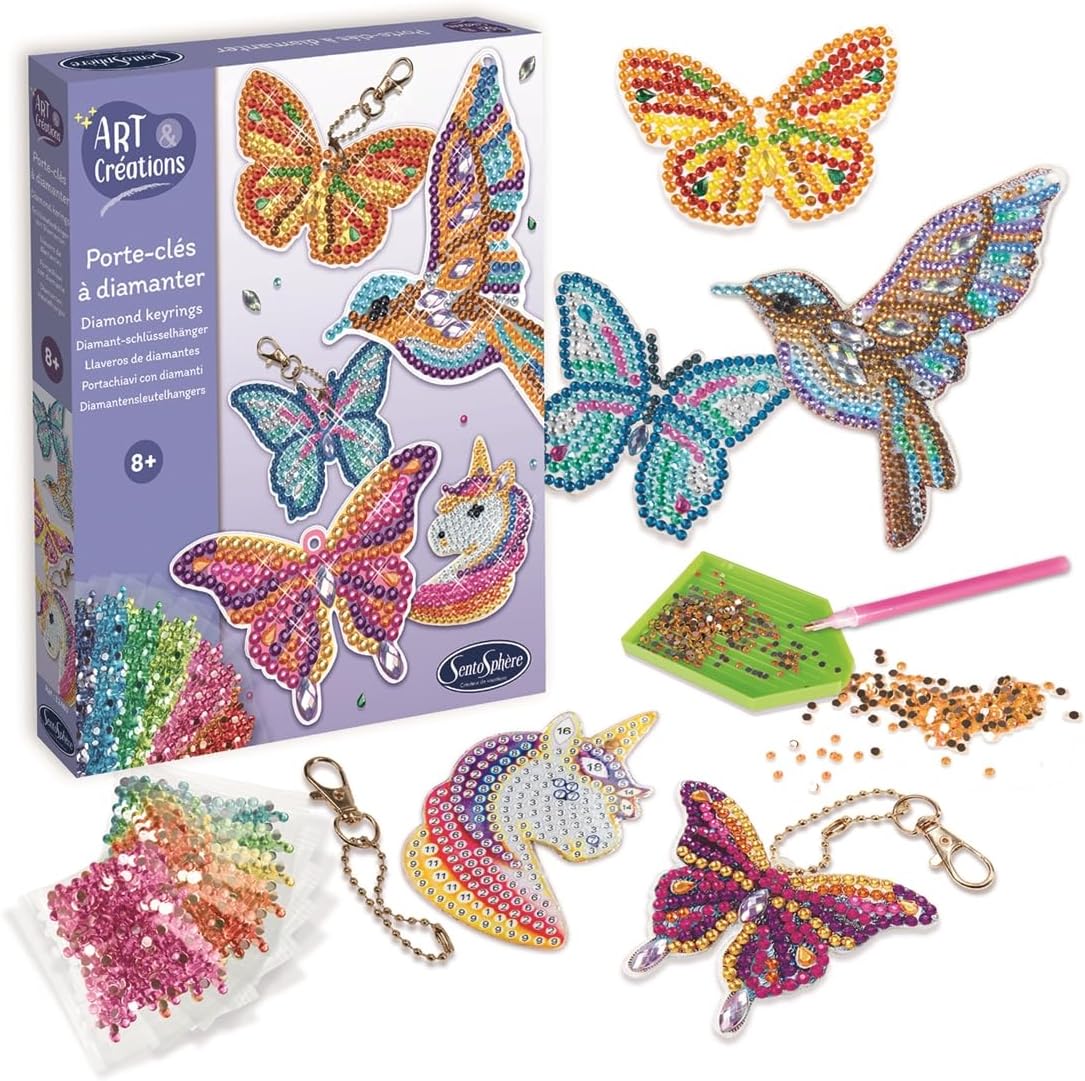 Sentosphere Art & Creations Keyring with Diamond