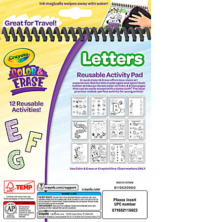 Crayola Color & Erase Educational Activity Pad: Letters