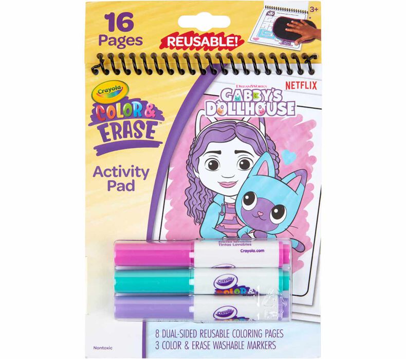 Crayola Color & Erase Activity Pad: Gabby's Dollhouse