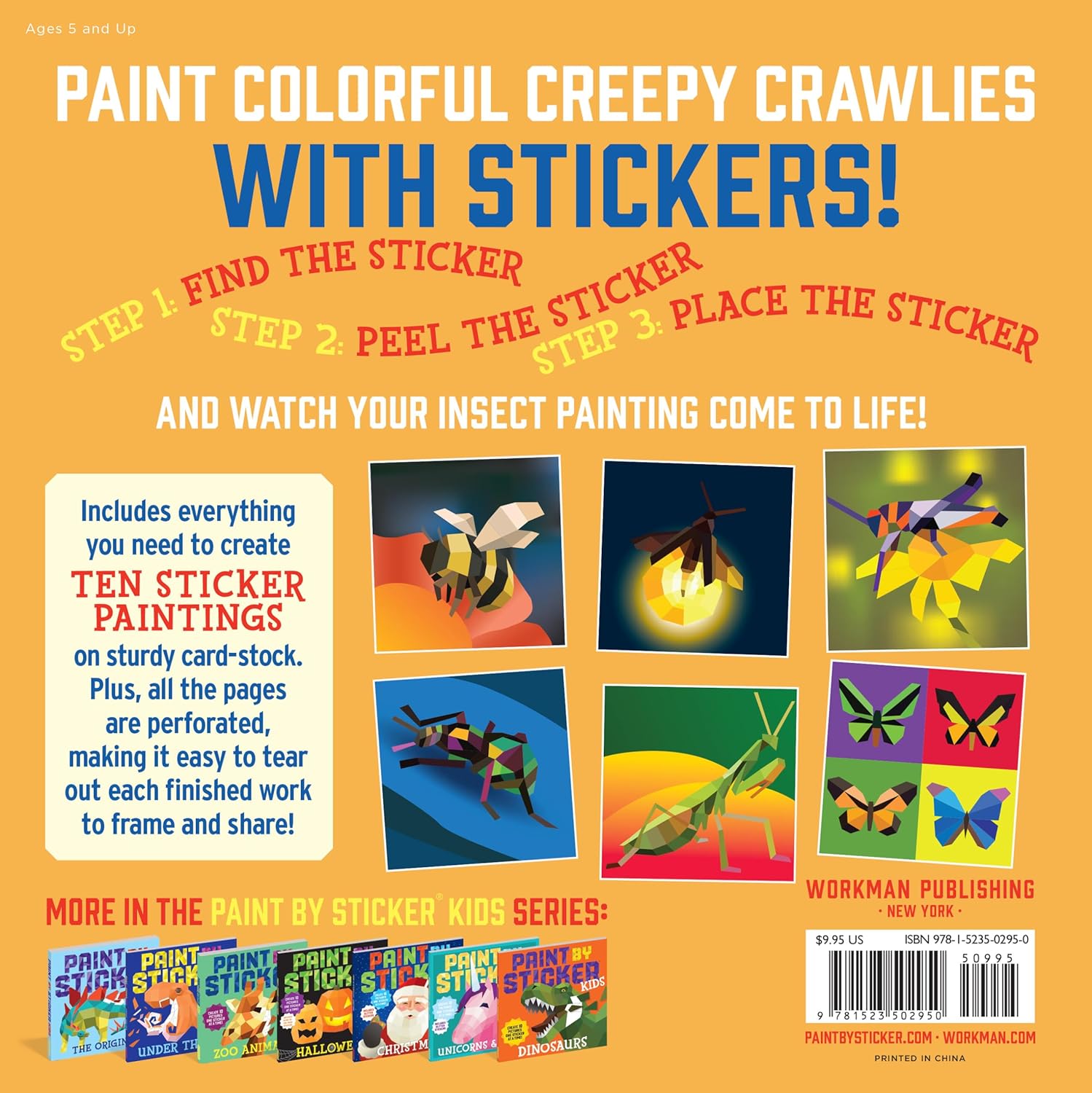Paint By Sticker Kids: Beautiful Bugs