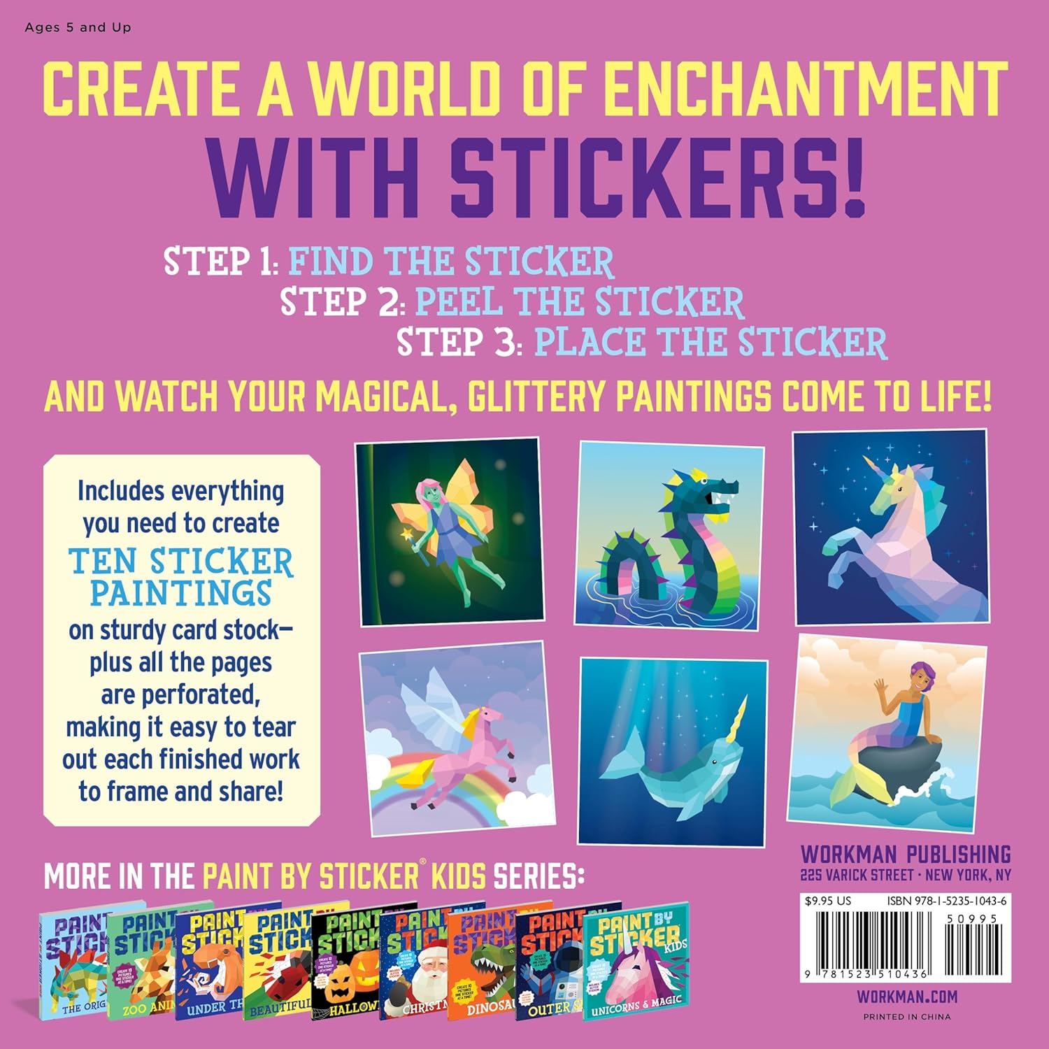Paint By Sticker Kids: Mermaids and Magic