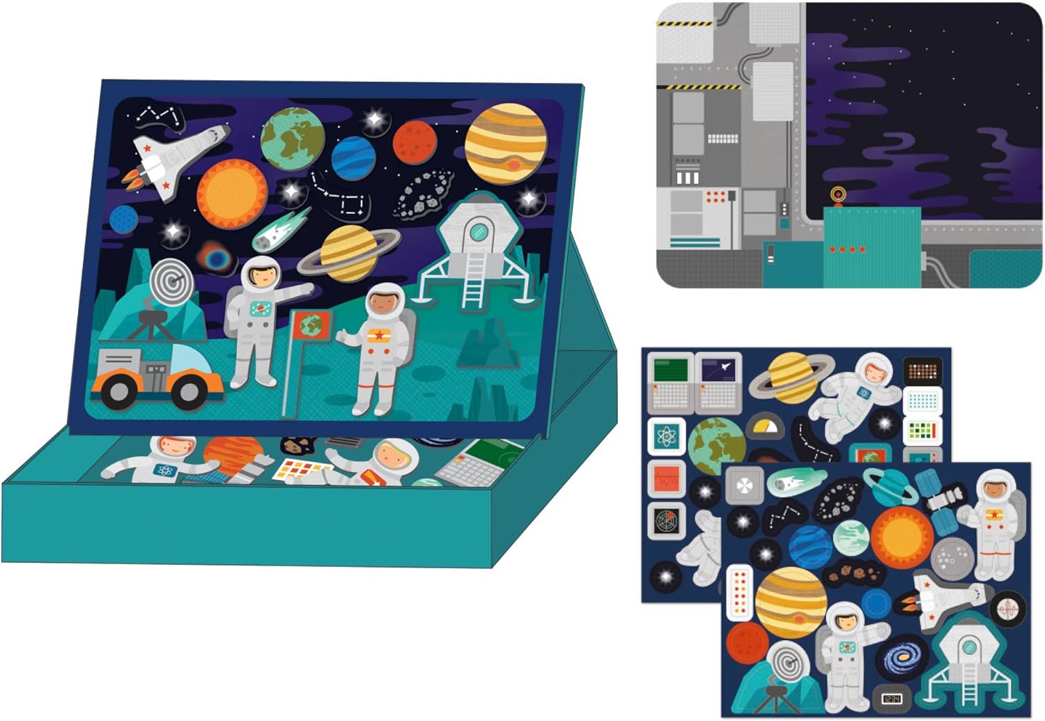 Petit Collage Magnetic Play Scene: Outer Space