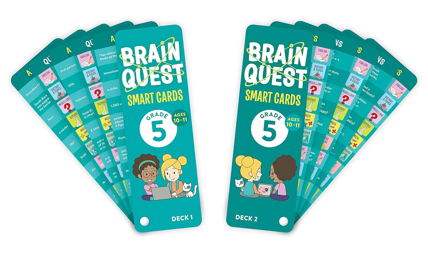 Brain Quest Smart Cards: Grade 5 (Ages 10-11)