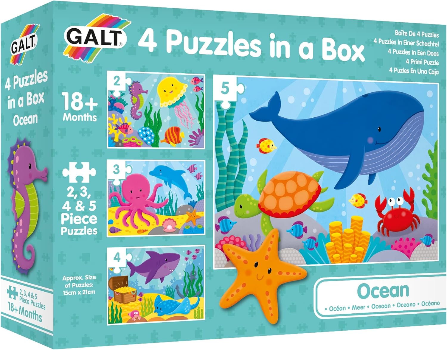 Galt 4 Puzzles In A Box: Ocean