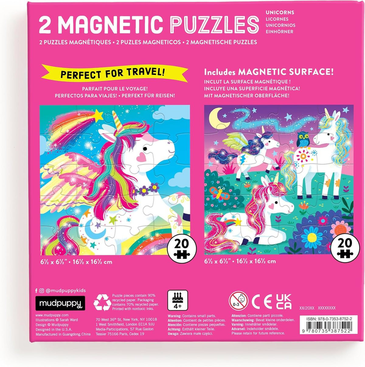 Mudpuppy Magnetic Puzzle Set: Unicorn Dreams