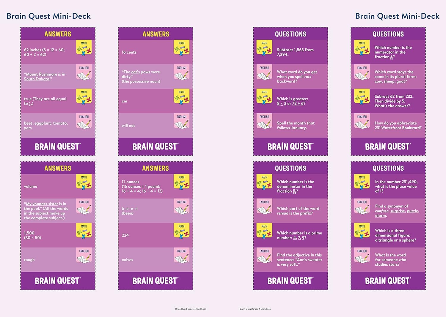 Brain Quest Workbooks: Grade 4