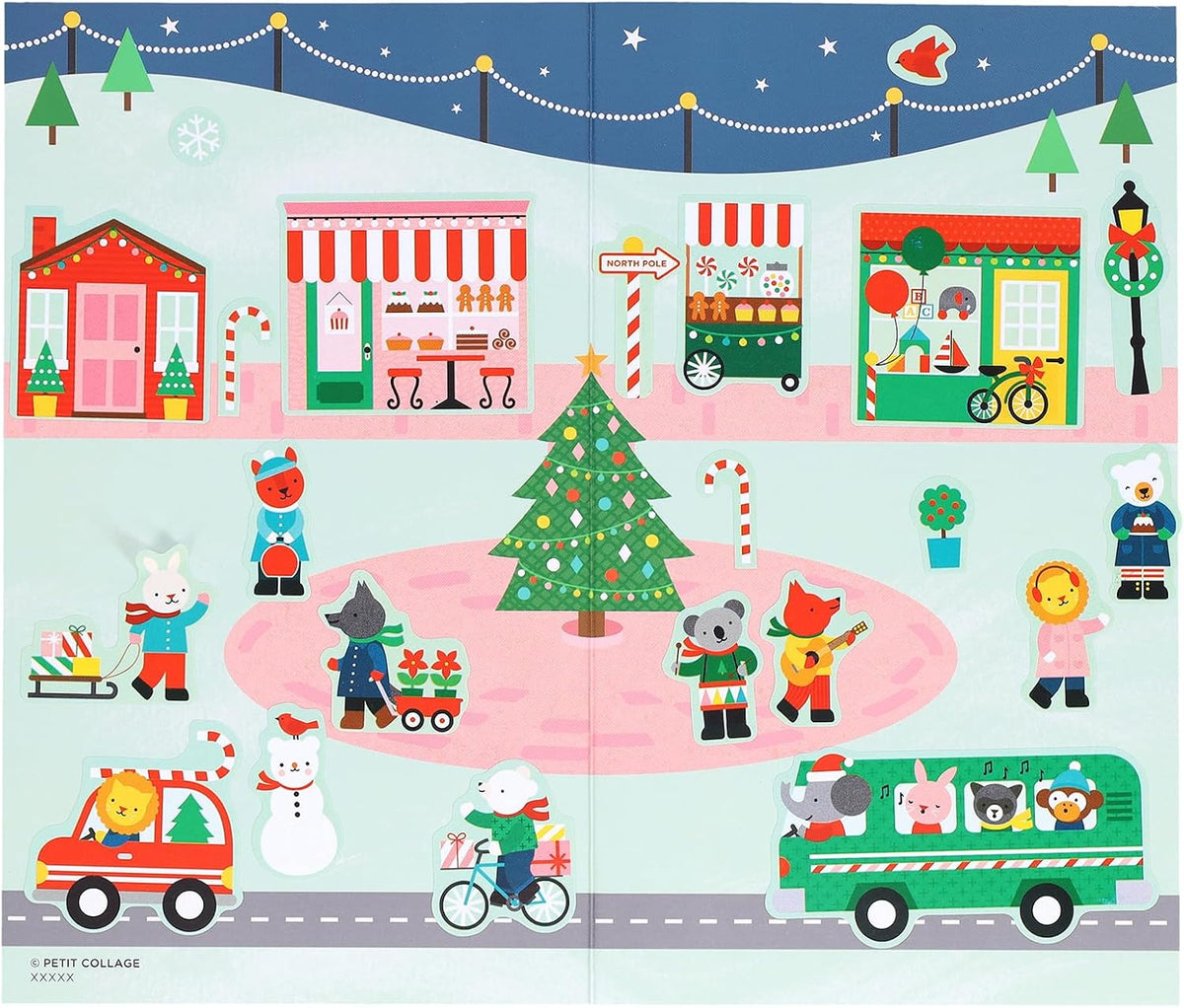 Petit Collage Mini Sticker Set: Christmas Town
