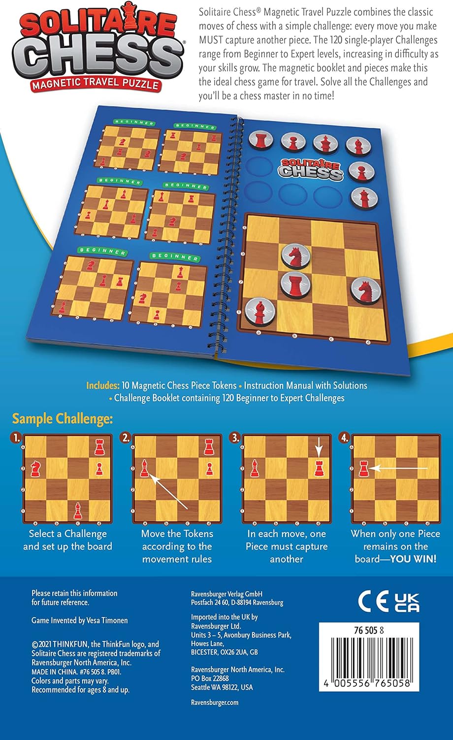 ThinkFun Solitaire Chess Magnetic