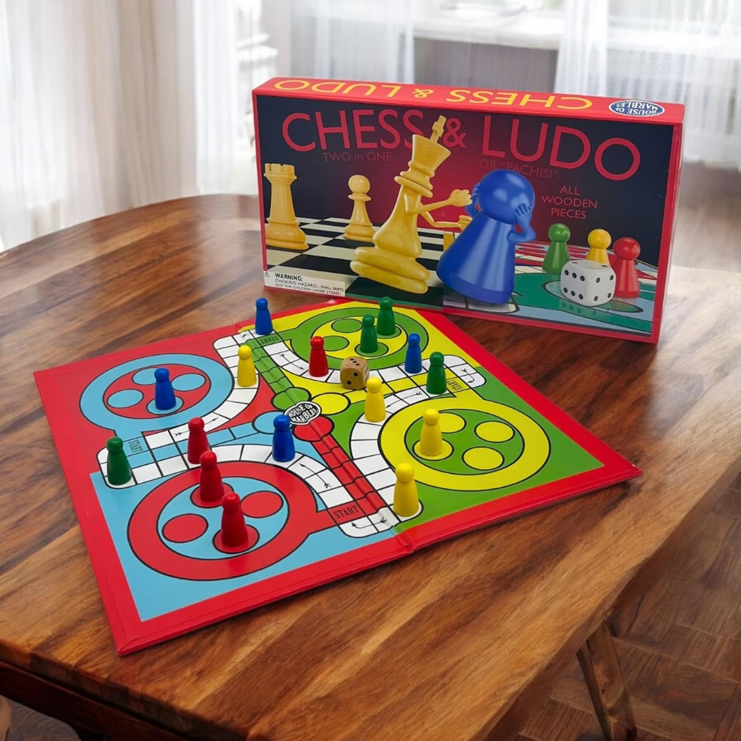 House of Marbles Chess & Ludo Board Game