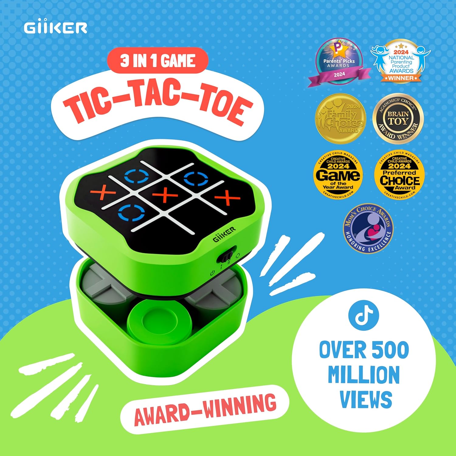 GiiKER Tic-Tac-Toe Bolt (Green)