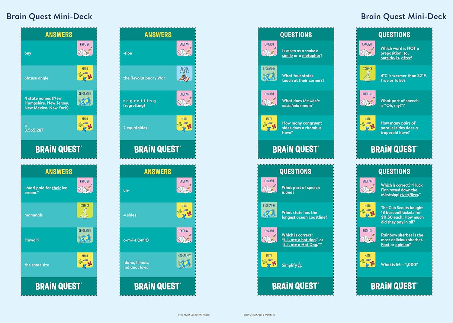 Brain Quest Workbooks: Grade 5