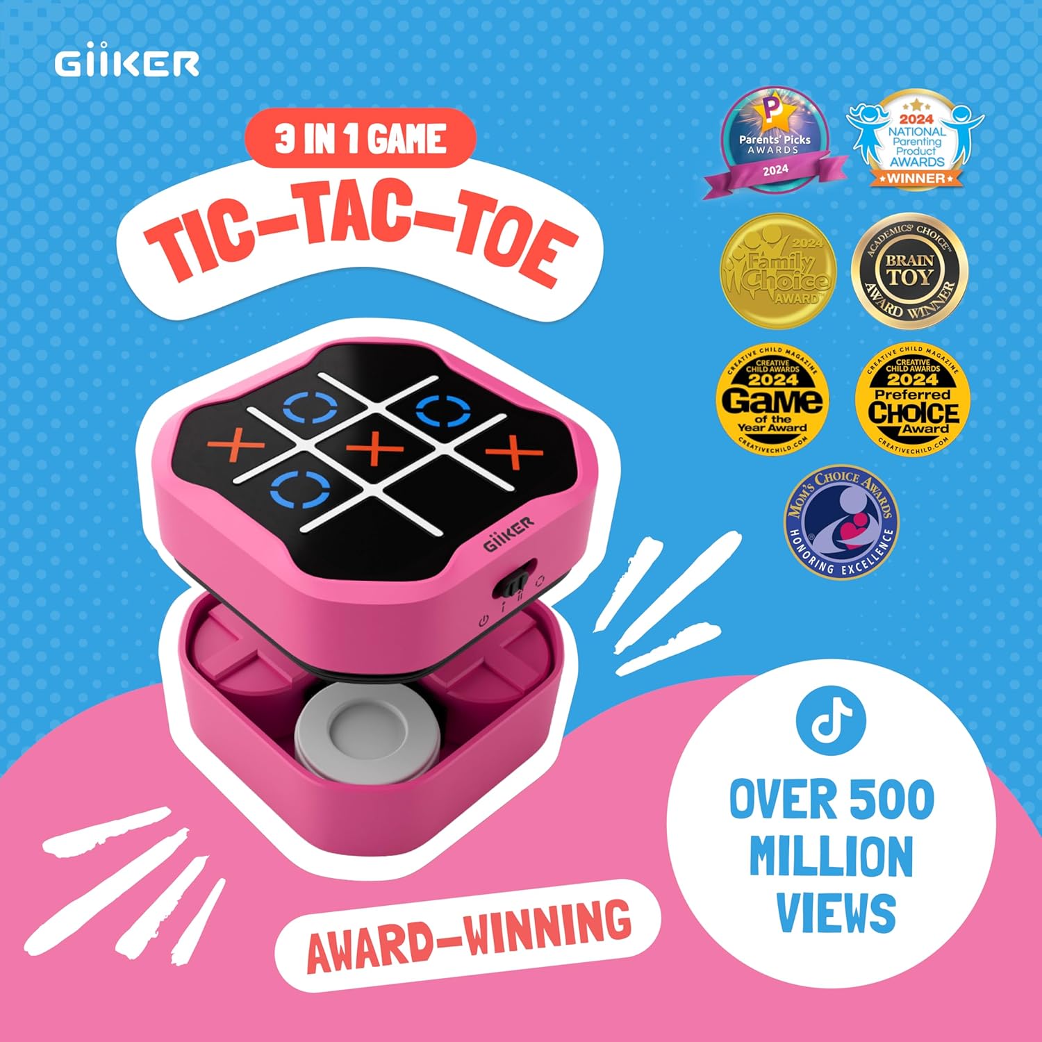 GiiKER Tic-Tac-Toe Bolt (Pink)