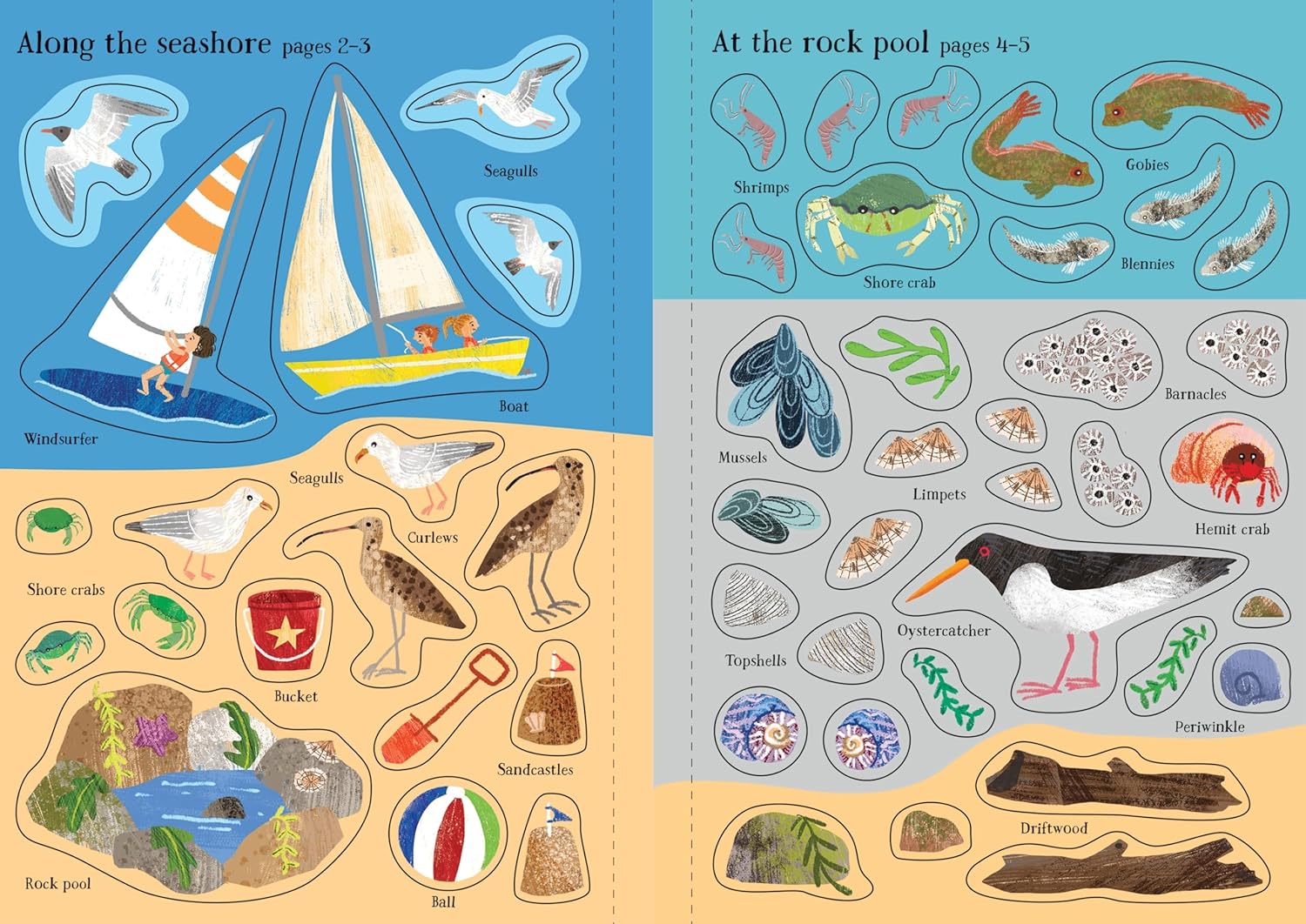 Usborne Little First Stickers Seashore