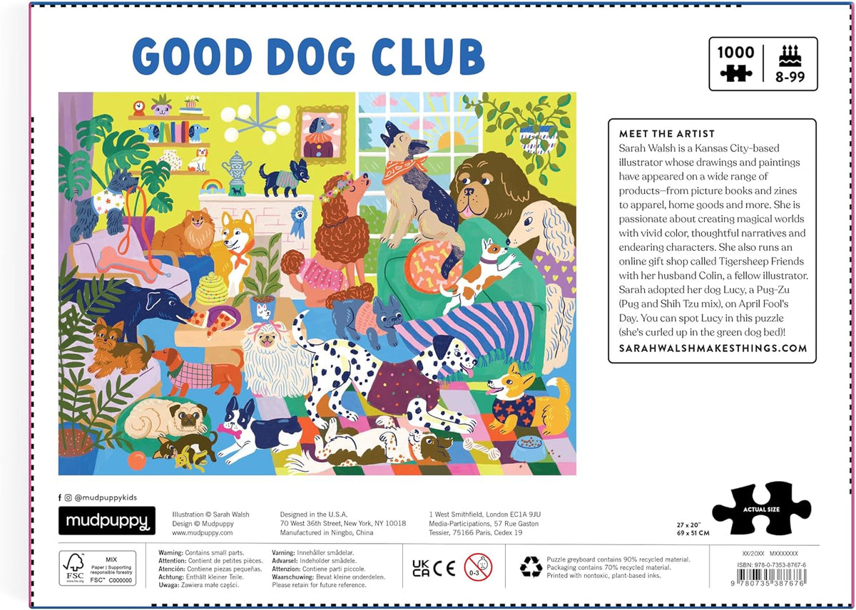 Mudpuppy 1000-Piece Family Puzzle: Good Dog Club