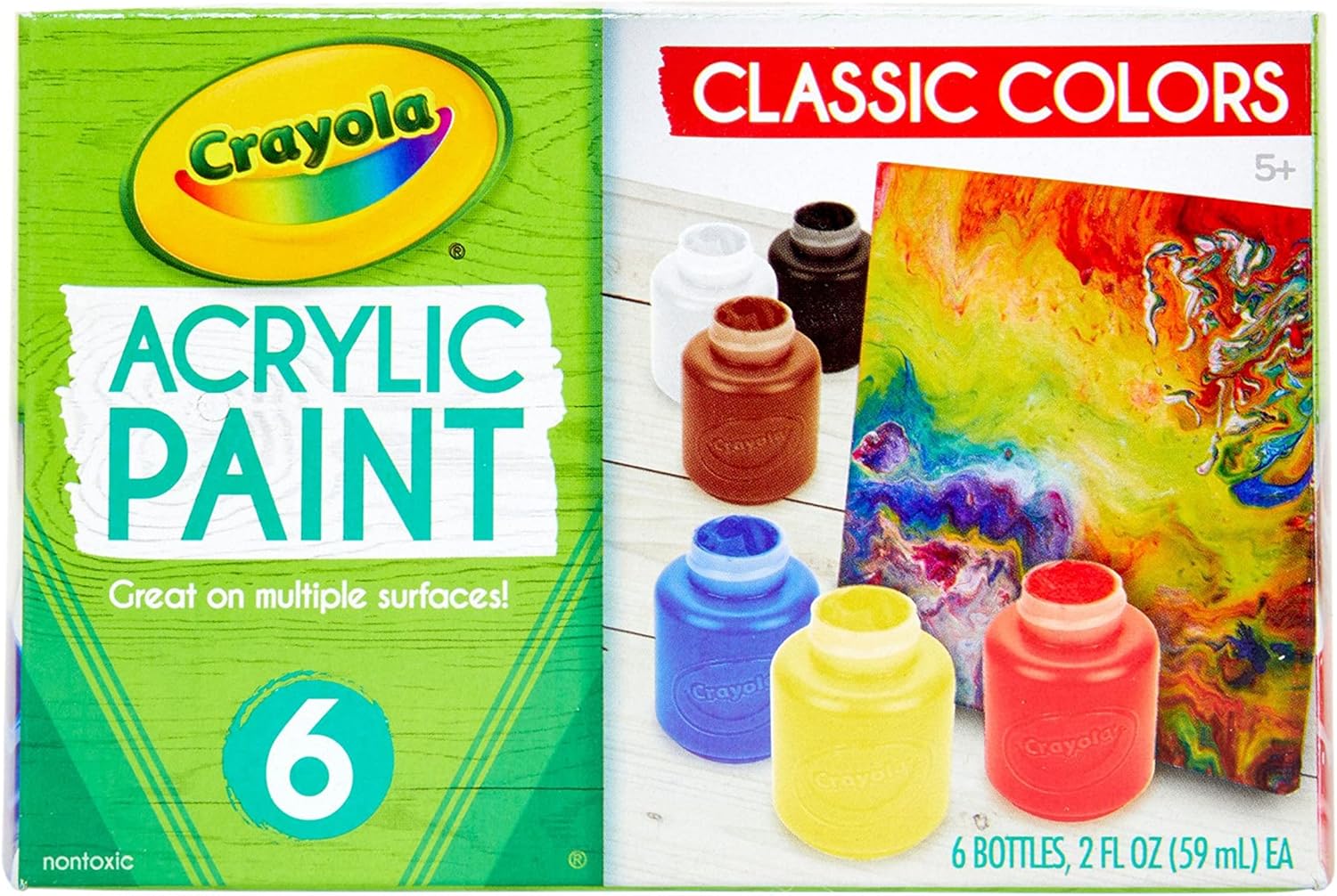Crayola Classic Acrylic Paint (6ct 2oz)